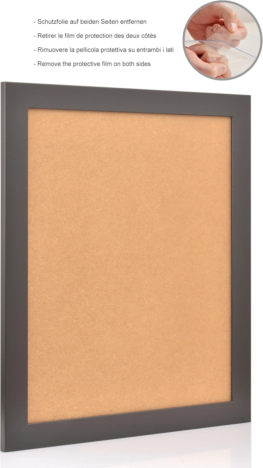 Stallmann Design Bilderrahmen 70x100 cm schwarz Holz mit Acrylglas Rahmen-Breite 40mm Posterrahmen W