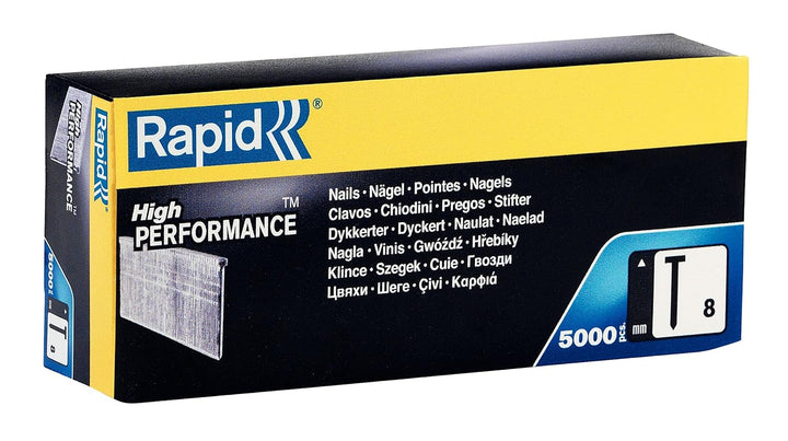 Rapid Nägel Typ 8, 25mm Stauchkopfnägel 18Ga, 5.000 Stück, für Tacker, Druckluftnagler und Elektrona