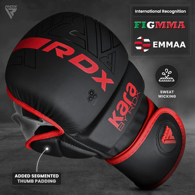 RDX MMA Handschuhe für Kampfsport Grappling Training, Maya Hide Leder Kara Sparring Handschuhe, Punc