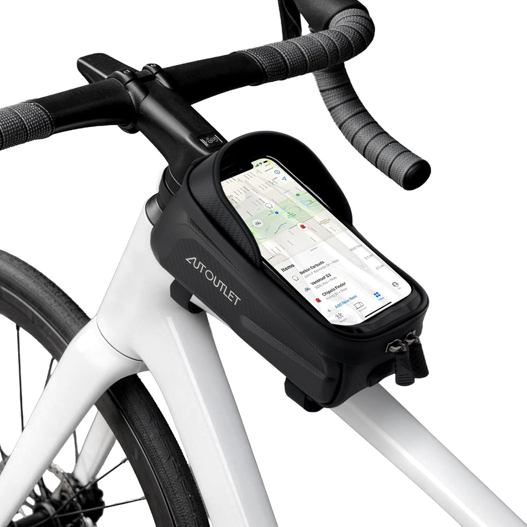 AUTOUTLET Fahrradtasche Rahmen, 1,5L Eva Hartschale Rahmentasche Fahrrad Lenker Wasserabweisend Hand