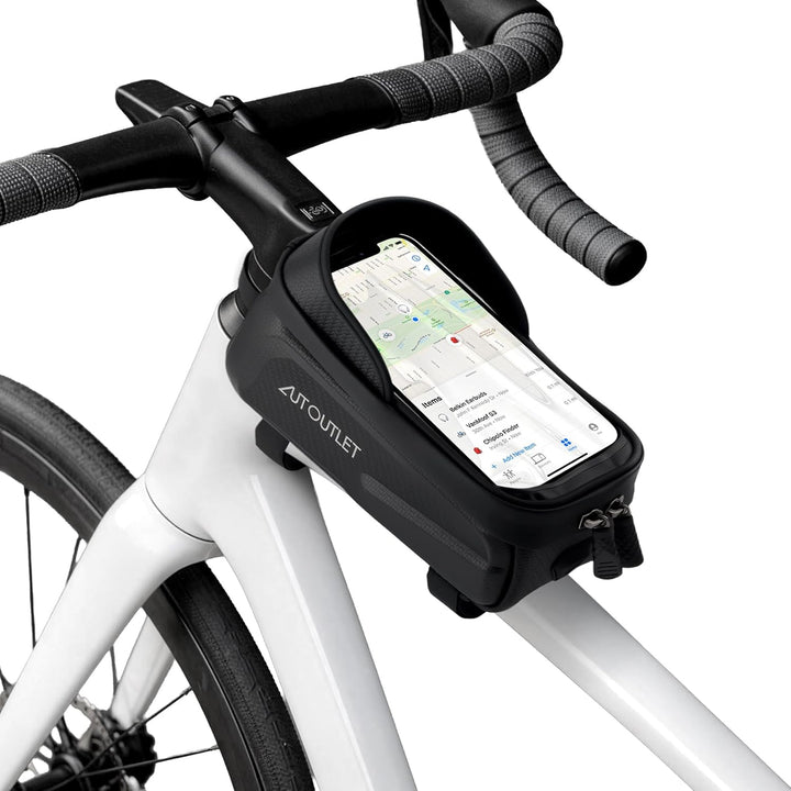 AUTOUTLET Fahrradtasche Rahmen, 1,5L Eva Hartschale Rahmentasche Fahrrad Lenker Wasserabweisend Hand