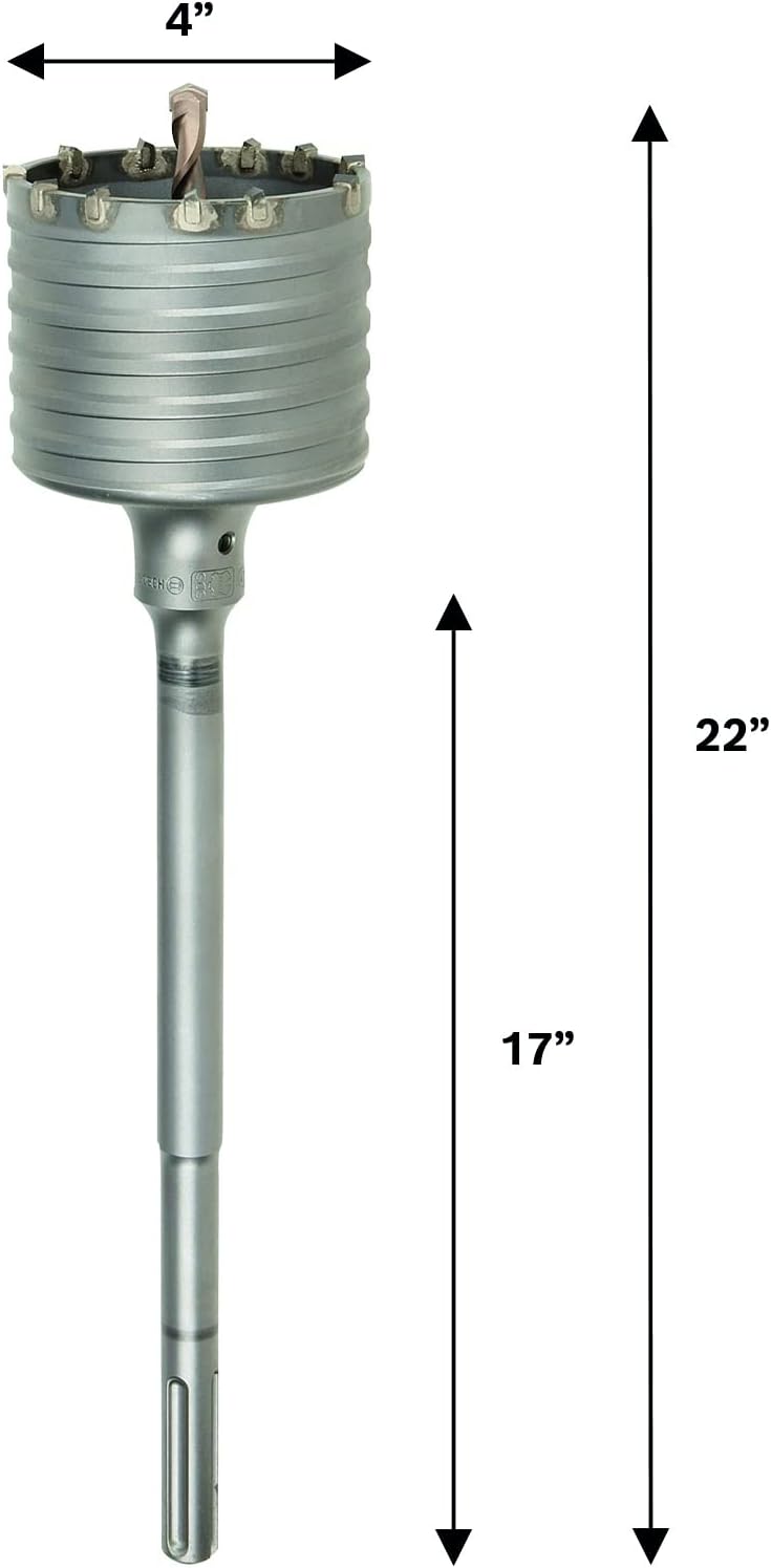 BOSCH HC8555 Bohrkrone für Bohrhammer, 10,2 x 43,2 x 56 cm, Grau 4 In Diameter Länge: 56 cm, 4 In Di