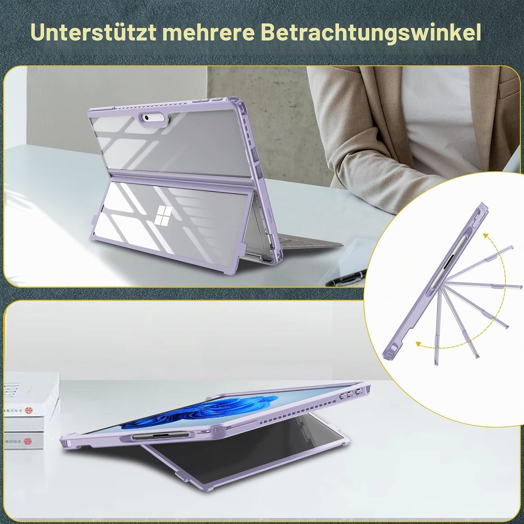 Fintie Hülle für Microsoft Surface Pro 9 / Pro 9 5G 13 Zoll 2022, Stossfeste Robuste Hartschalen Sch