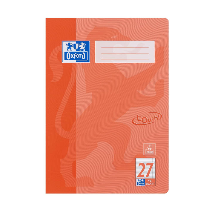 Oxford Schulheft A4, Touch, 16 Blatt, Lineatur 27, liniert, 15 Stück