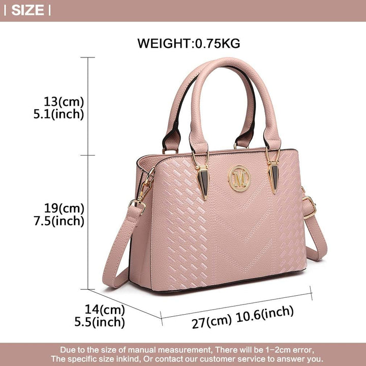 Miss Lulu Handtasche Damen,Exquisitem Handtasche Damen Mittelgross,Lychee Muster Tasche Damen,Hochwe