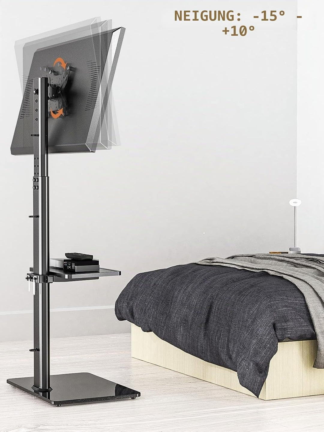 TV Standfuss TV Ständer TV Bodenständer Fernsehstand Fernsehtisch mit Halterung höhenverstellbar für
