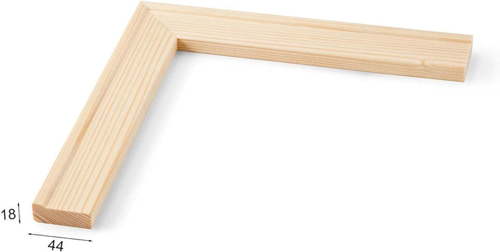 Rahmendesign24 Bespannter Keilrahmen/Leinwand (unbedruckt), 40x80cm, 260g/m² (100% PES), 18 mm (Stan