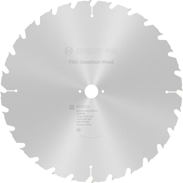 Bosch Accessories Bosch Professional 1x Kreissägeblatt Construct Wood (für Holz, Sägeblatt Ø 400 x 3