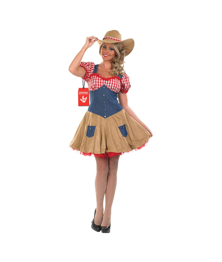 Fun Shack Saloon Girl Kostüm, Cowgirl Kostüm Damen Sexy, Western Damen Kostüm, Faschingskostüme Cowg