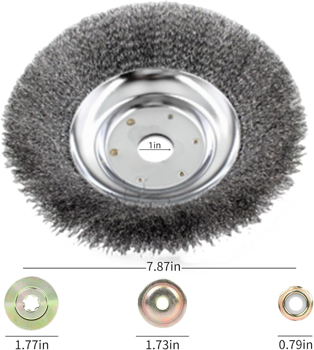 Lihaian Wildkrautbürste für Motorsense Rasentrimmer - Wildkrautbürste mit 25,4mm Bohrung, Bodendurch