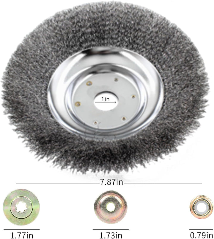 Lihaian Wildkrautbürste für Motorsense Rasentrimmer - Wildkrautbürste mit 25,4mm Bohrung, Bodendurch