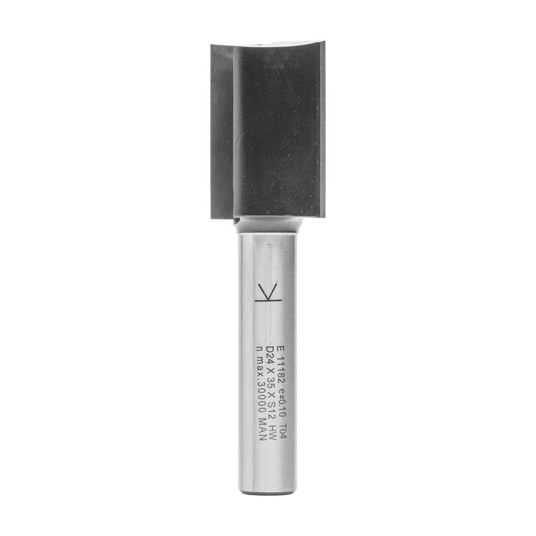 ENT 11182 Nutfräser HW, Schaft (S) 12 mm, Durchmesser (D) 24 mm, NL 35 mm, SL 55 mm, GL 90 mm, mit H