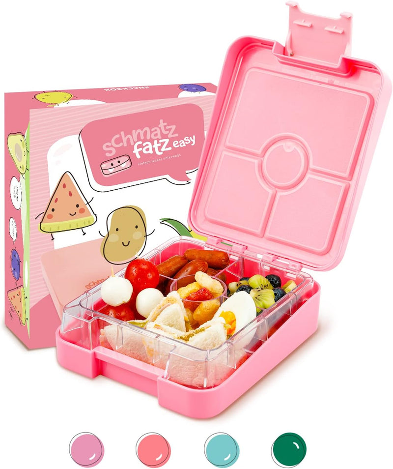 schmatzfatz easy Kinder Snackbox, Brotdose, Brotdose mit Fächern, Bento Box, Brotdose, Lunchbox, Ges