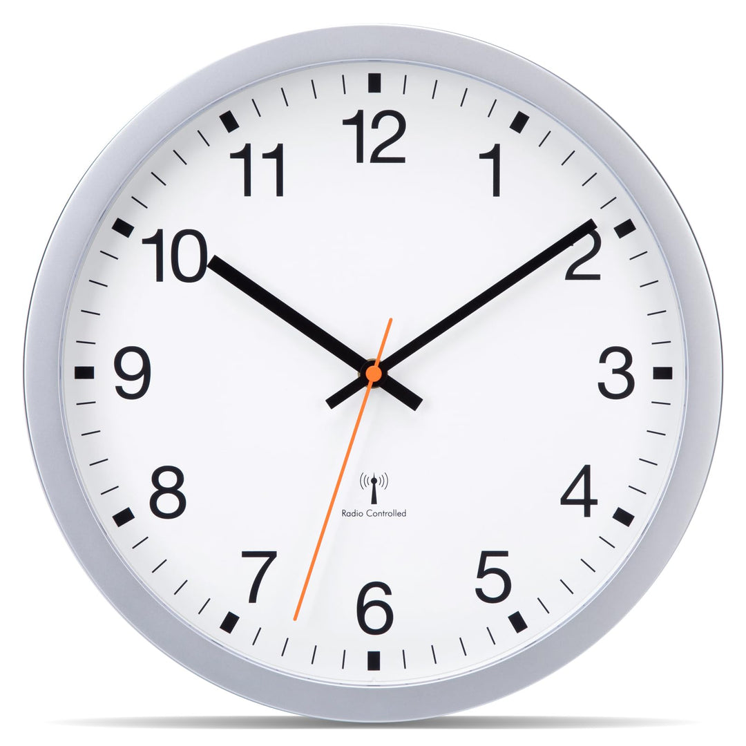 VIVILINEN Funkuhr Wand Lautlos Wanduhr Ohne Tickgeräusche Funkwanduhr Geräuschlos Nicht Tickend Mode