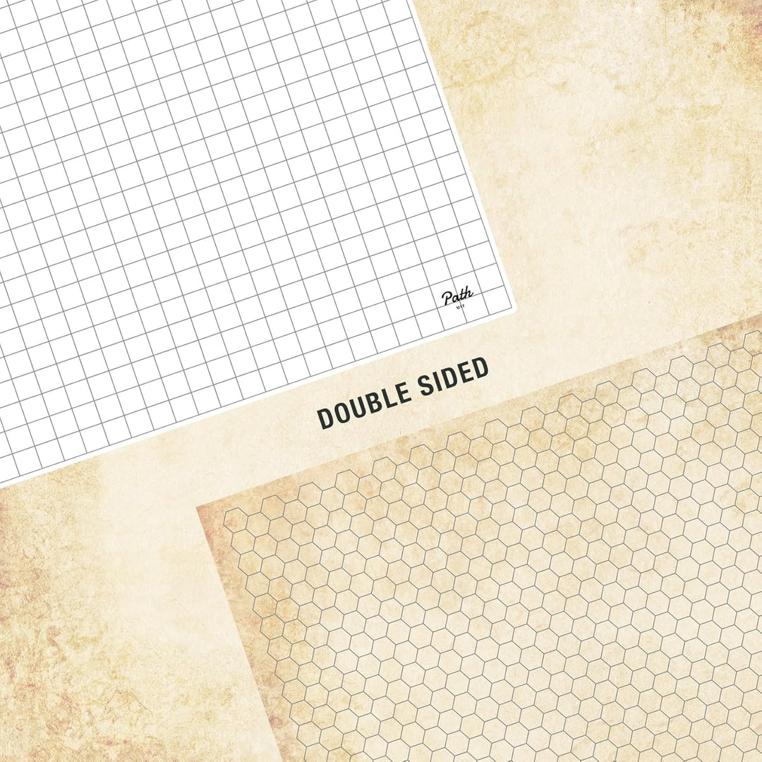 Double Sided Battle Game Mat for DND - Tabletop RPG Game Map Great for Dungeons and Dragons, Pathfin