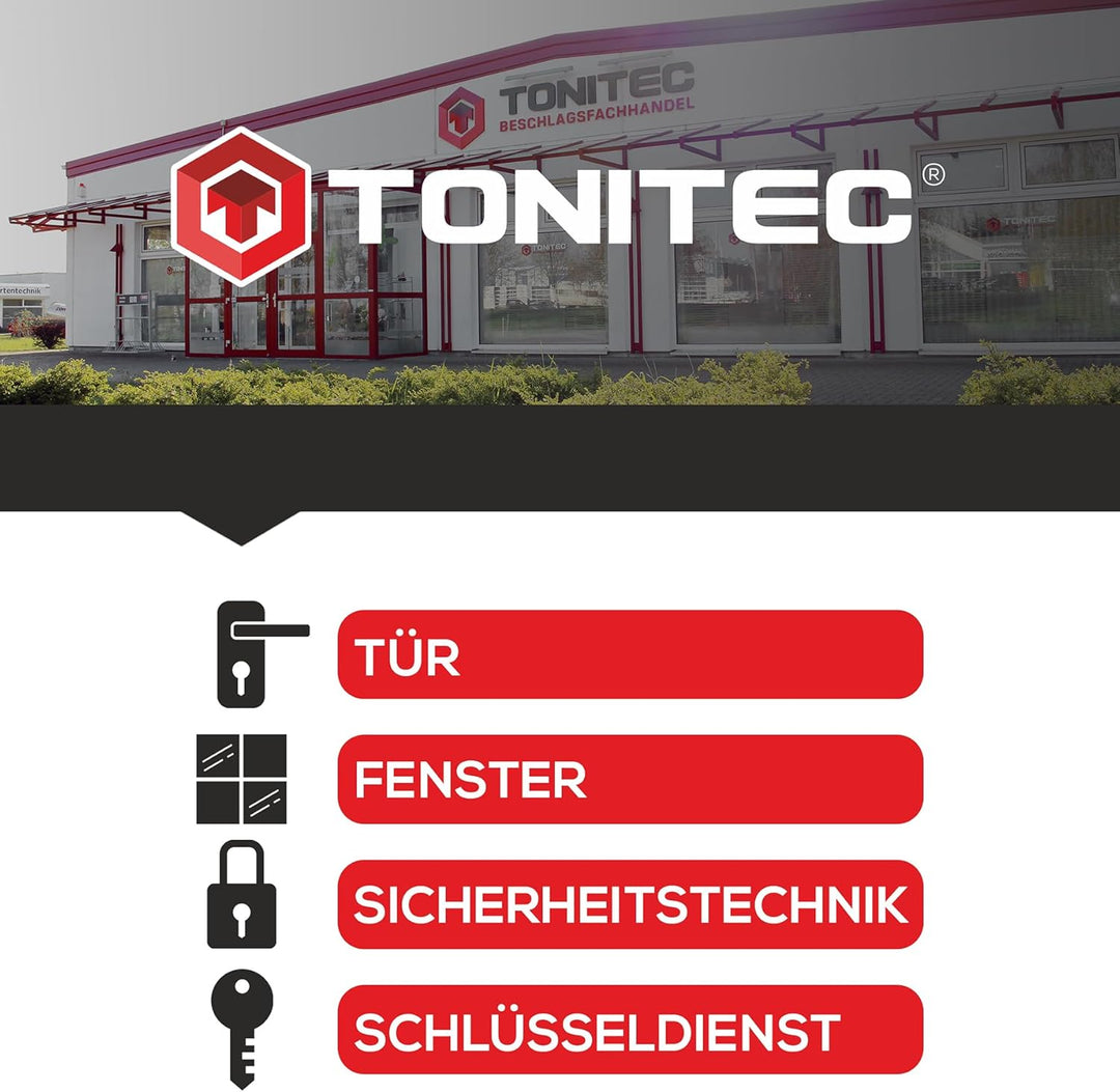 ToniTec Set aus ABUS Türschloss Zylinder EC550 mit 3 Schlüssel, Schliesszylinder gleichschliessend a
