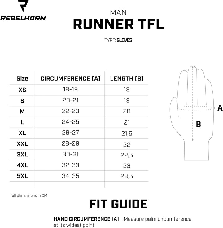 REBELHORN Runner TFL Perforiertes Ziegenleder Motorradhandschuhe Schaumstoffplatten Belüftung Touchs