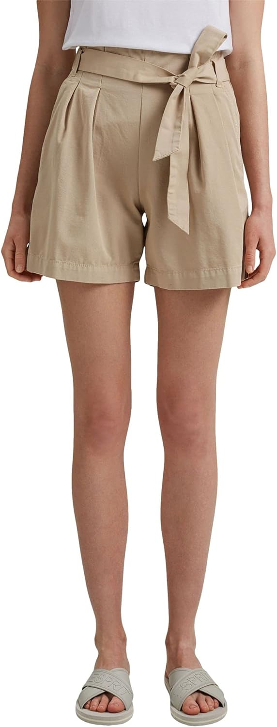 edc by ESPRIT Damen Shorts 041cc1c310, 270/Beige, 36