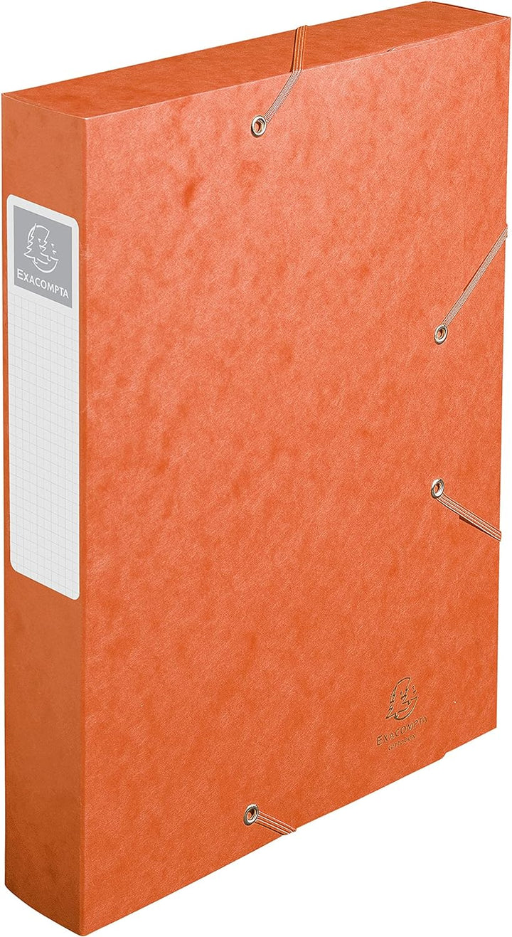 Exacompta 16000H 10er Pack Premium Sammelboxen mit Gummizug 60 mm aus extra starkem Colorspan-Karton