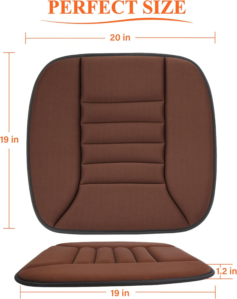 kingphenix Auto Sitzkissen mit 3,0 cm Komfort Memory Foam Sitzkissen für Auto und Bürostuhl (Braun)