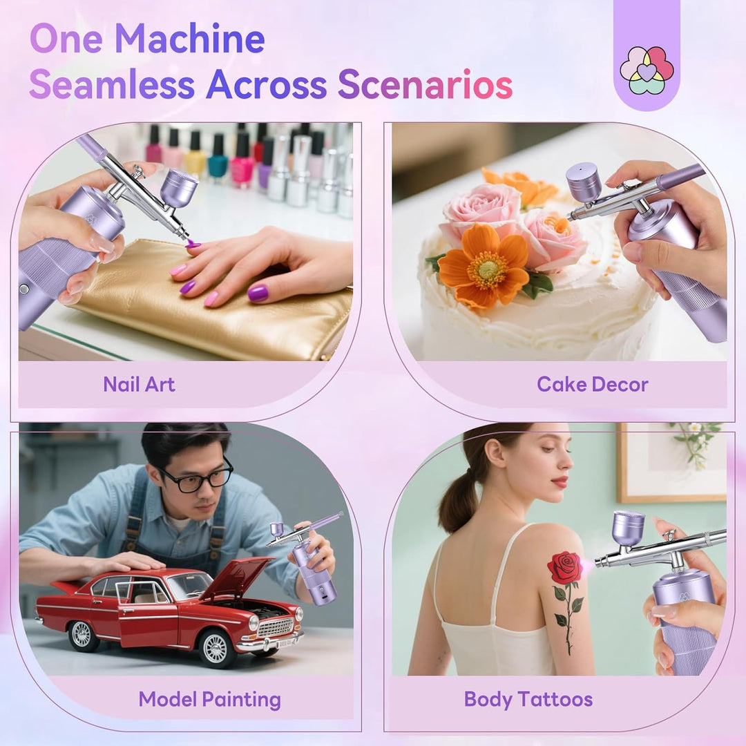 SAVILAND Advanced Nail Art Airbrush Set: Nail Art Kreativität und Perfekte Ergebnisse wie im Salon A