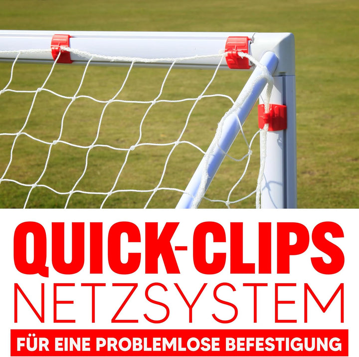 NET PLAYZ Fussballtore für den Garten, hochbelastbar, schneller Aufbau | Fussballgeschenke für alle