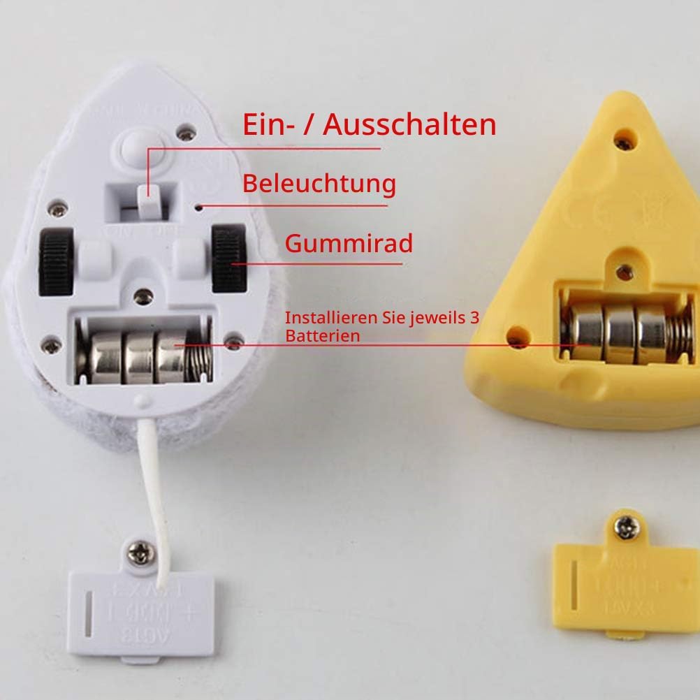 Fernbedienung Maus Katzen, RC Katzenspielzeug Simulation Plüsch Ratte mit Käse Fernbedienung, Fernbe