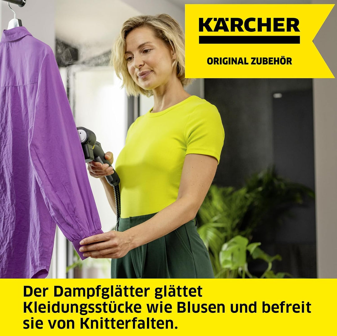 Kärcher Dampfglätter für alle bügelbaren Kleidungsstücke und Heimtextilien wie Vorhänge oder Kissenb