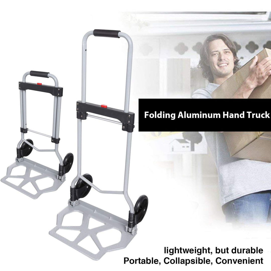 Sackkarre Alu Klappbar Handkarren Transportkarre 100 kg Belastbarkeit für Einkaufen, Reisen, Umzug 1