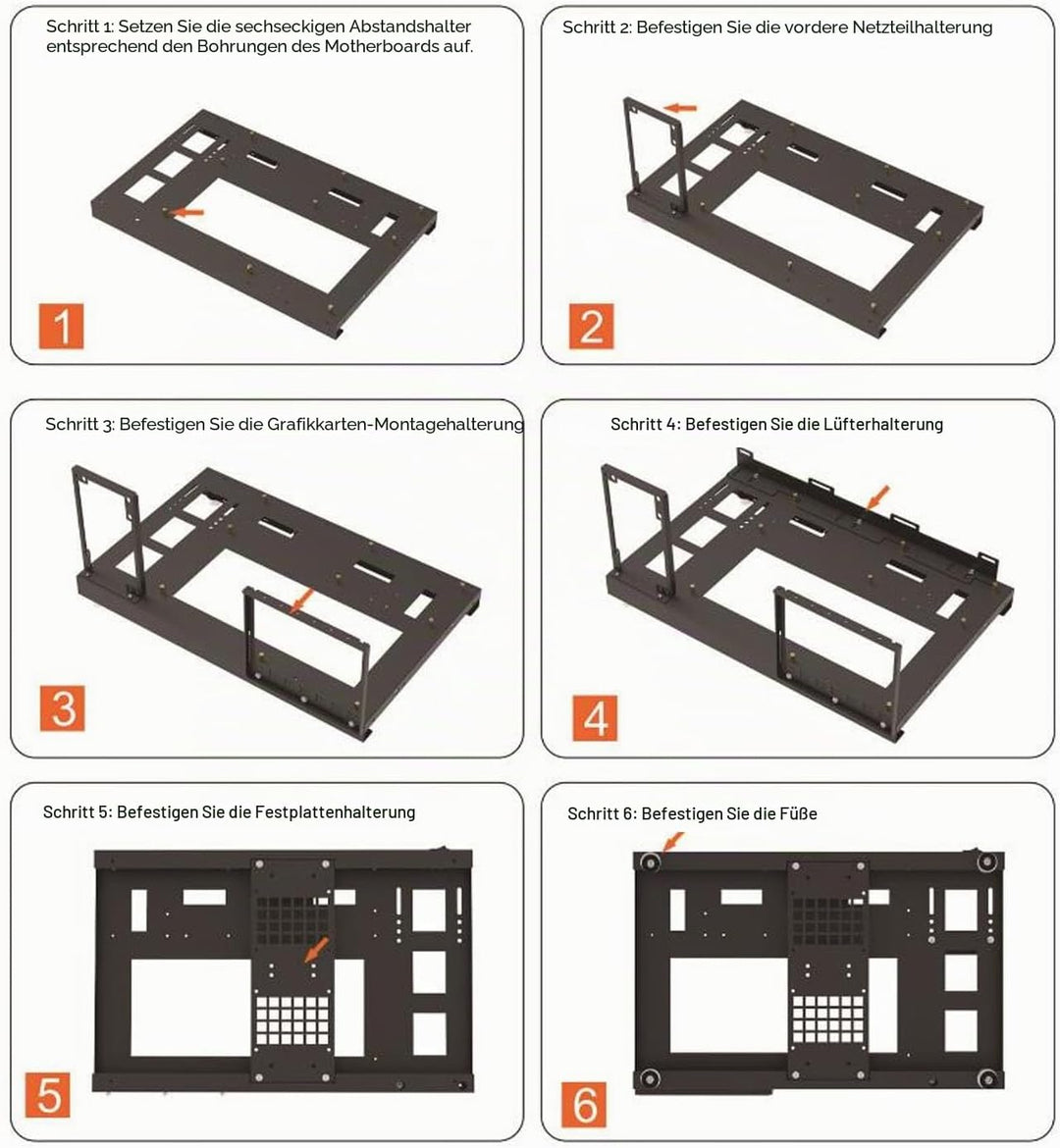 DIY Computer Motherboard Gehäuse Rack, ATX M ATX ITX Motherboards Offenes Gehäuse, ATX Offenes Gehäu