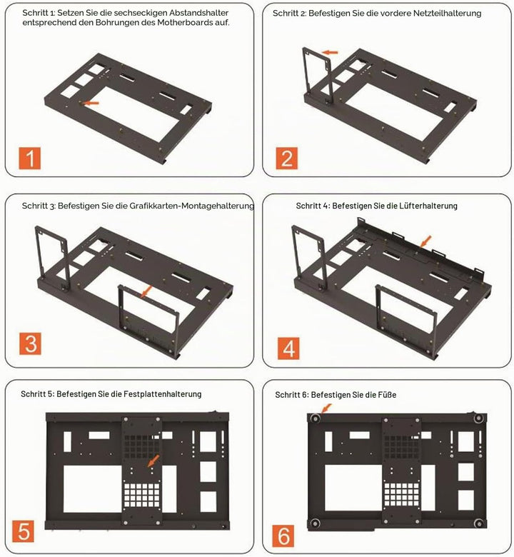 DIY Computer Motherboard Gehäuse Rack, ATX M ATX ITX Motherboards Offenes Gehäuse, ATX Offenes Gehäu