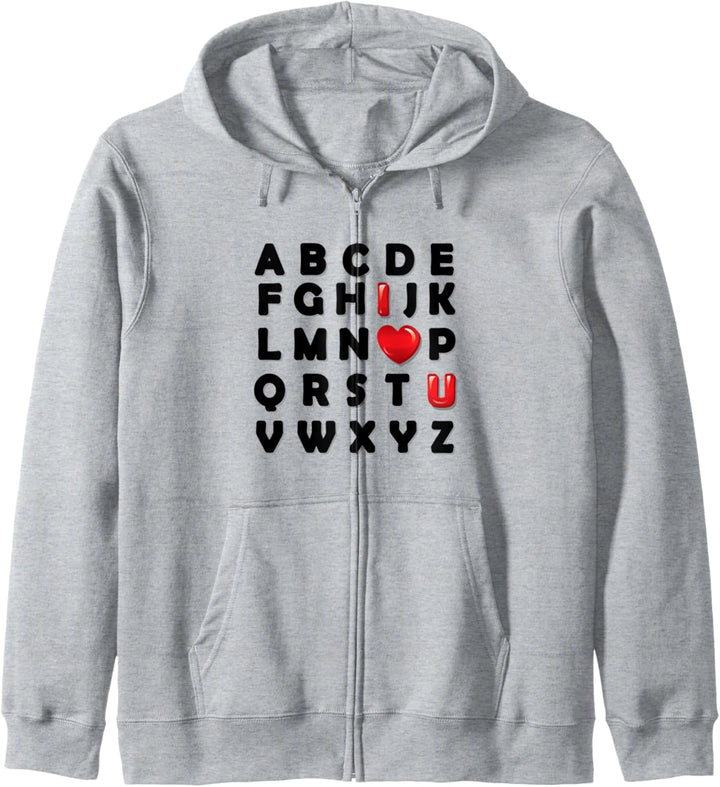 I Love You Heart Kapuzenjacke