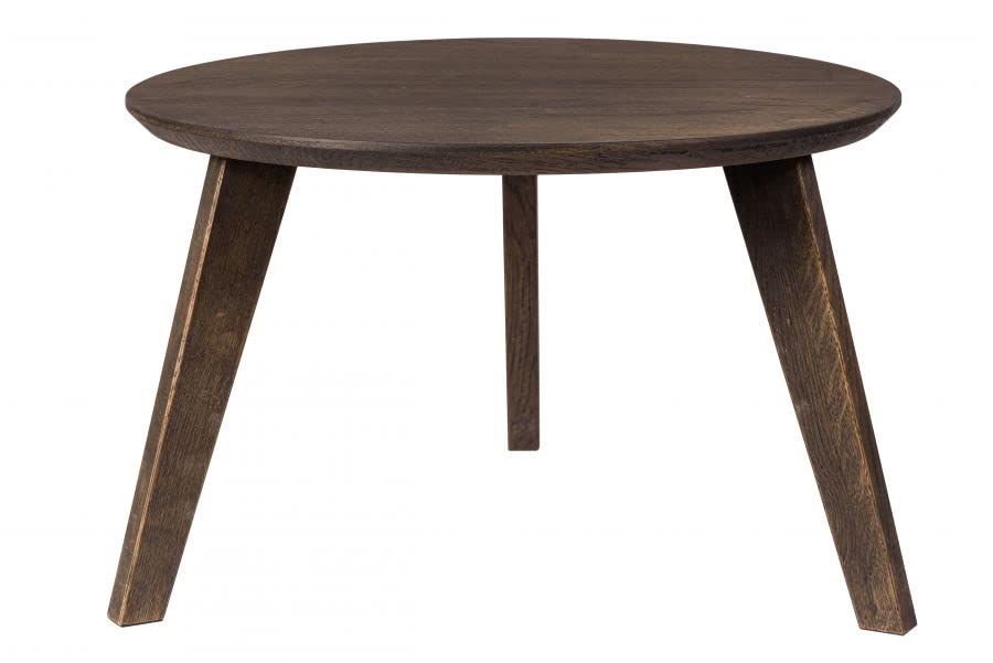 Couchtisch Rund Holz 50x50x35cm Malmo Wenge - Runder Couchtisch aus Eichenholz - Kleiner Couchtisch