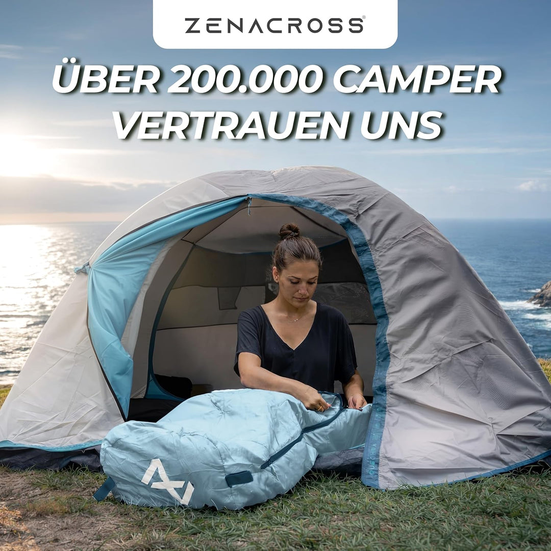 Schlafsack Erwachsene - Sommerschlafsack Kleines Packmass & Ultraleicht - Mumienschlafsack für Campi