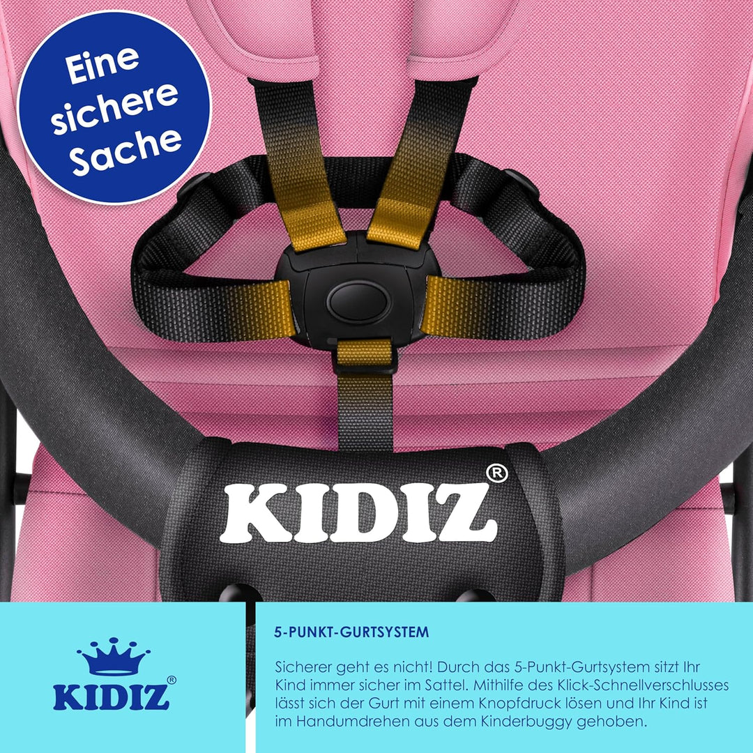 KIDIZ® Kinderwagen CITY Buggy Kinderbuggy klappbar Sportwagen Faltbar 360° 4-Zoll-Räder Inkl. Sonnen