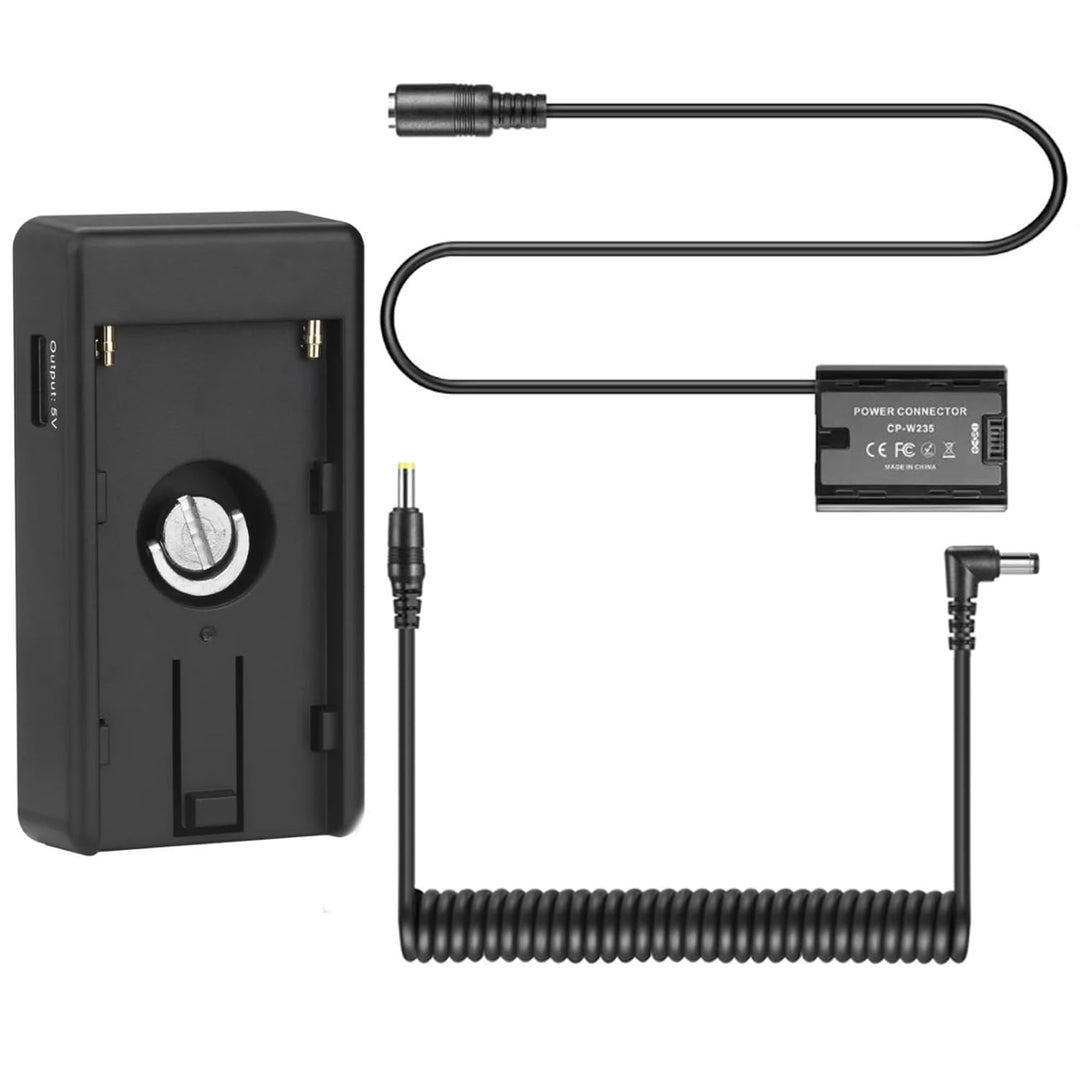 NP-F Batterie Adapter Platte mit Dummy-Akku-Kit NP-W235 für Fuji X-T4 XT4 X-H2S GFX 50SII
