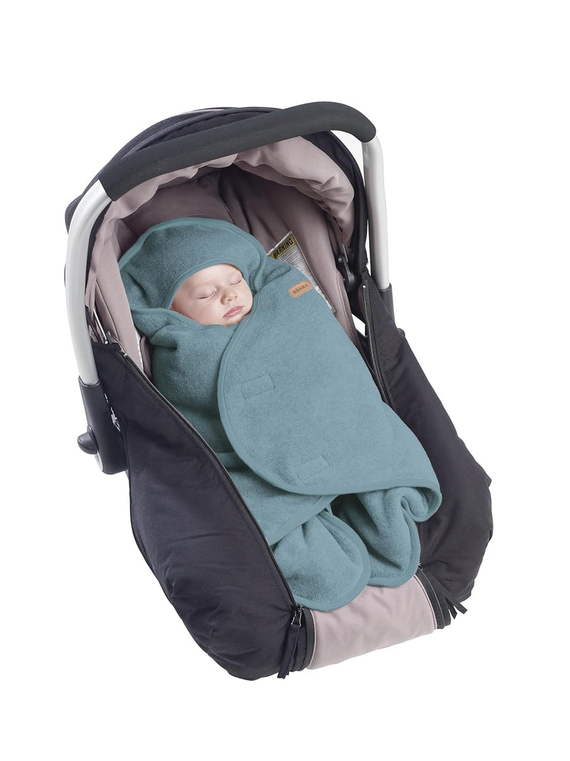 BÉABA, Babynomade Double Fleece, Baby Winter Wickeldecke, Autositz/Kinderwagen/Gondel/Transat, Weich