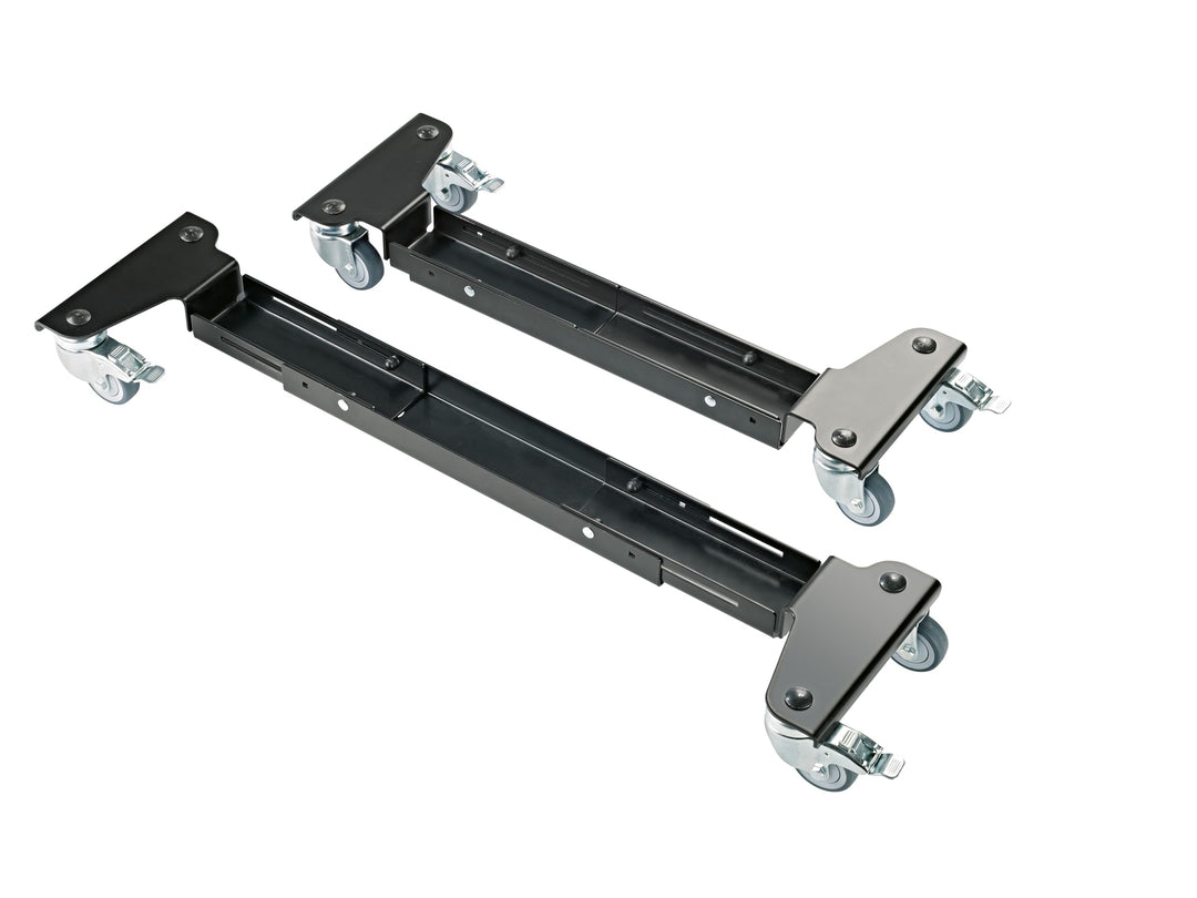 K&M 18806 Rollschlitten für Keyboardständer - Schwarz aus Stahl - Mobilität für Instrument - flexibe