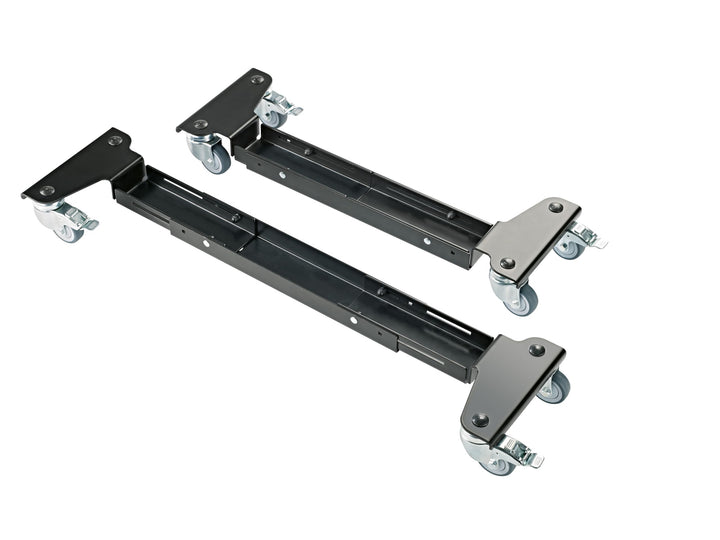 K&M 18806 Rollschlitten für Keyboardständer - Schwarz aus Stahl - Mobilität für Instrument - flexibe