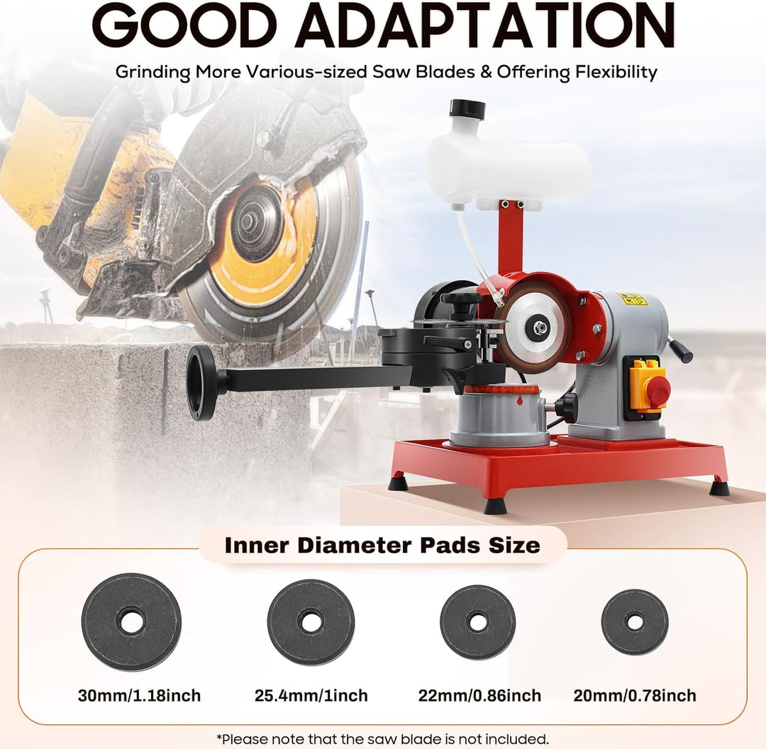 370W Schärfmaschine Schärfmaschine, 220V 2850RPM Schärfgerät Kreissägeblatt Nass Kreissägeblattschär