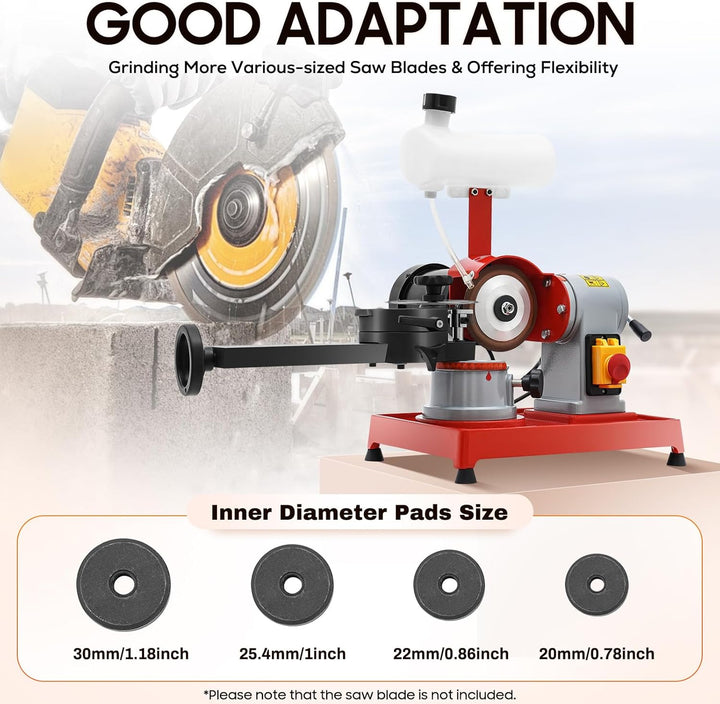 370W Schärfmaschine Schärfmaschine, 220V 2850RPM Schärfgerät Kreissägeblatt Nass Kreissägeblattschär