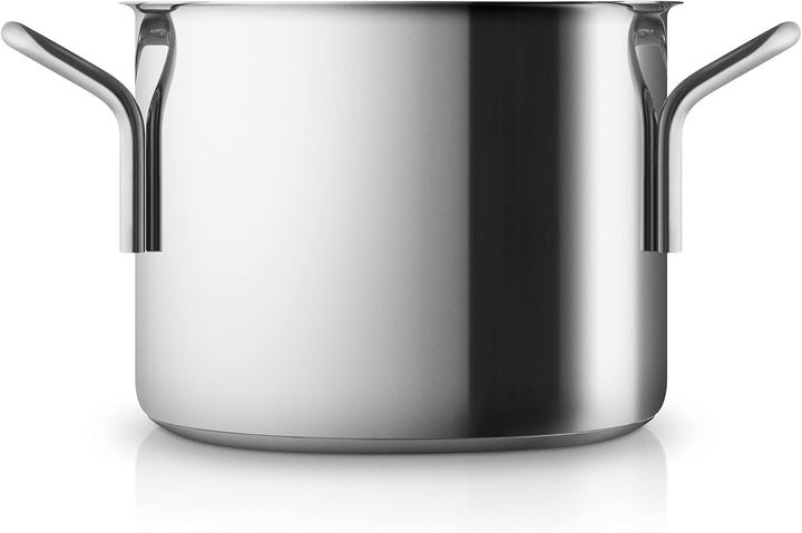 Eva Trio | Stainless Steel Topfset 5 St. 1,1 l 2,2 l 3,6 l 4,8 l & Pasta-Einsatz |Komplettes Set aus