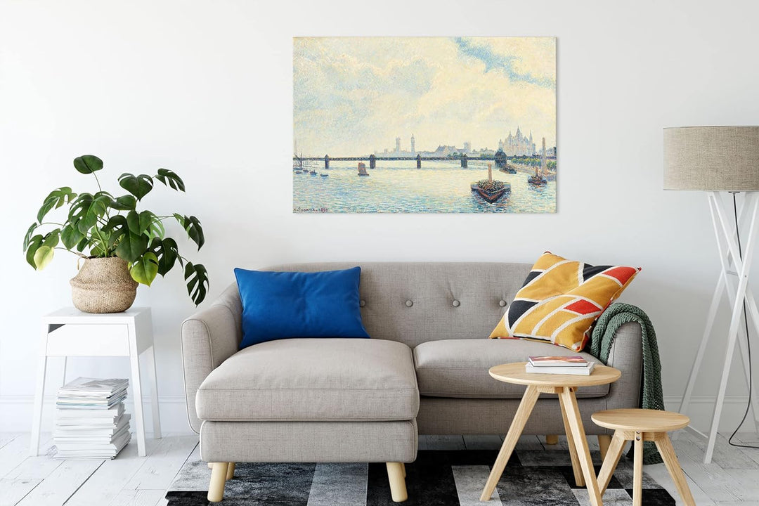 Camille Pissarro - Charing Cross Bridge London als Leinwandbild / Grösse: 100x70 cm / Wandbild / Kun
