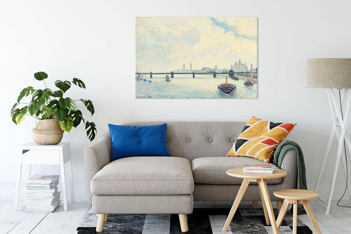 Camille Pissarro - Charing Cross Bridge London als Leinwandbild / Grösse: 100x70 cm / Wandbild / Kun
