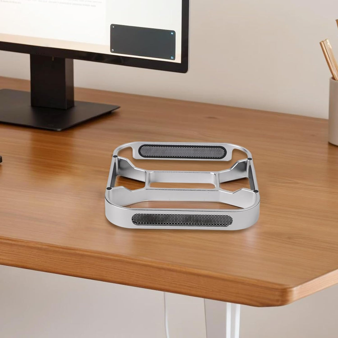 ReachMall Dock für Mac mini M4, Aluminium-Ständer mit Kühlung und Schutz, Staubfilter, sichere Passf