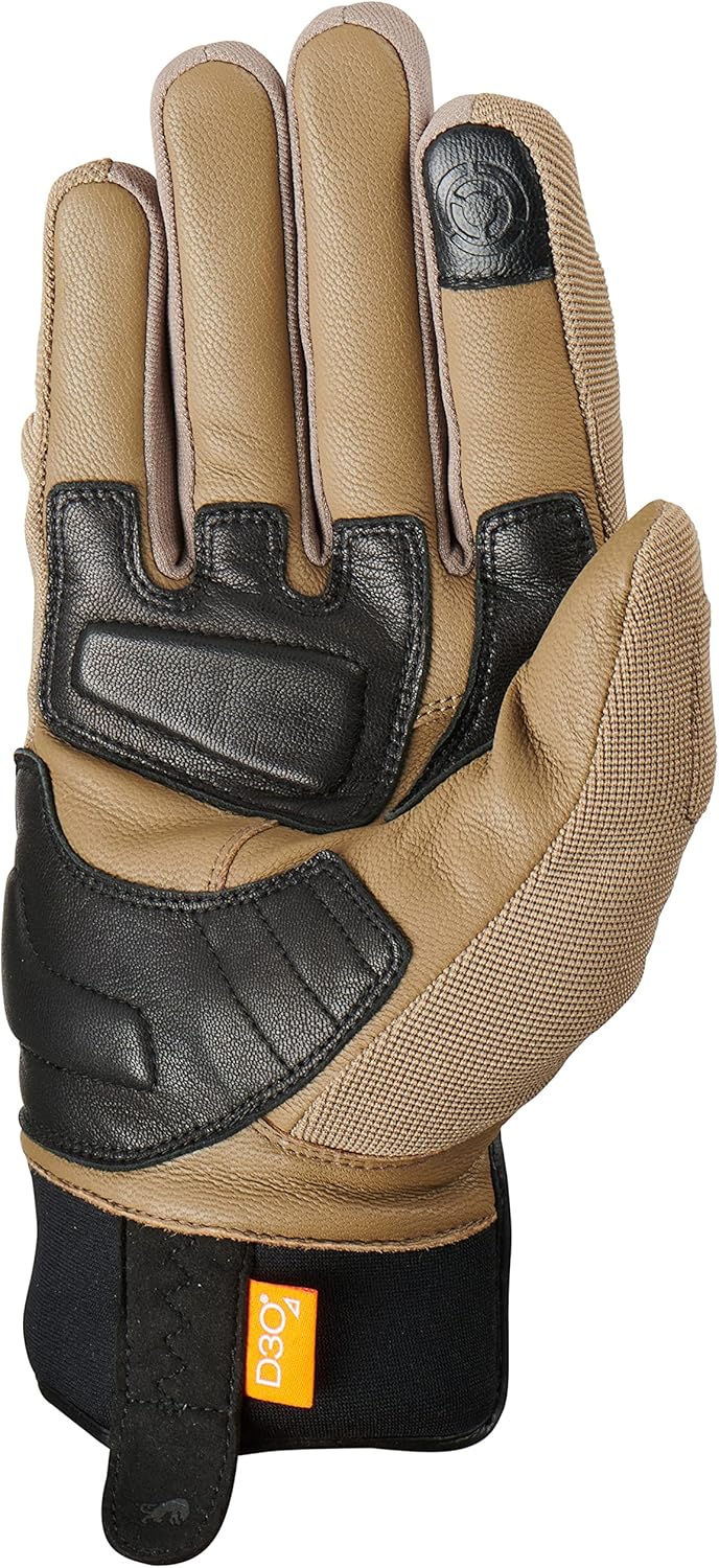 Furygan Jet AS D3O - Motorradhandschuhe Herren - Ziegenleder - Touchscreen – Wasserdicht - Atmungsak