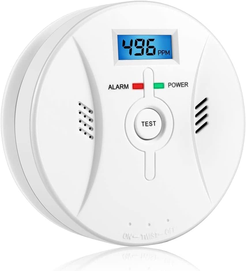 Kohlenmonoxid Warnmelder mit LCD Display CO Melder Lauter 85 Db Alarm Kohlenmonoxid Melder mit Kohle