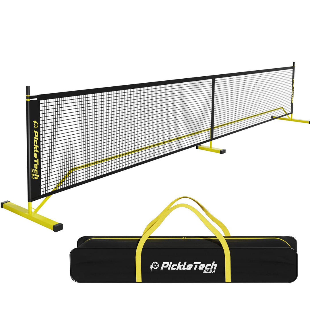 PICKLETECH 4.0 Slim Version Portable Pickleball Nets Outdoor Game 22 FT Pickleball Net-USAPA Regulat
