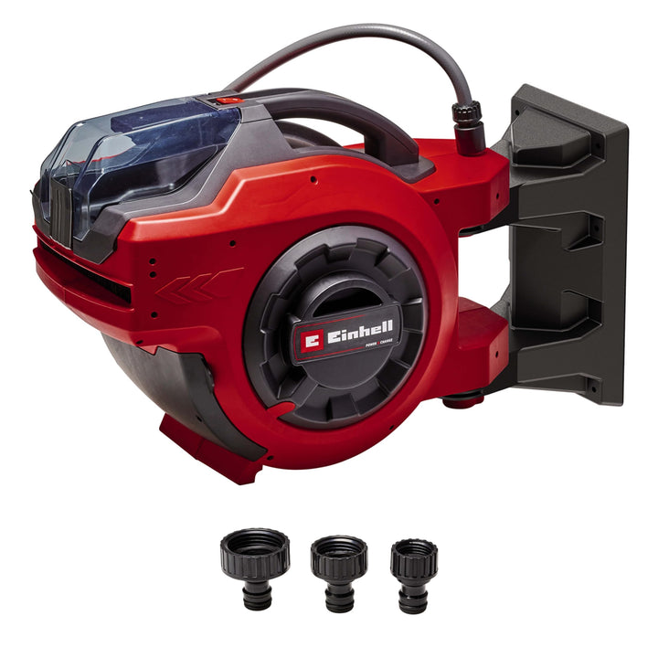 Einhell Akku-Schlauchtrommel GE-HR 18/30 WH Li-Solo (18 V, automatische Schlauchaufwicklung, 180° sc