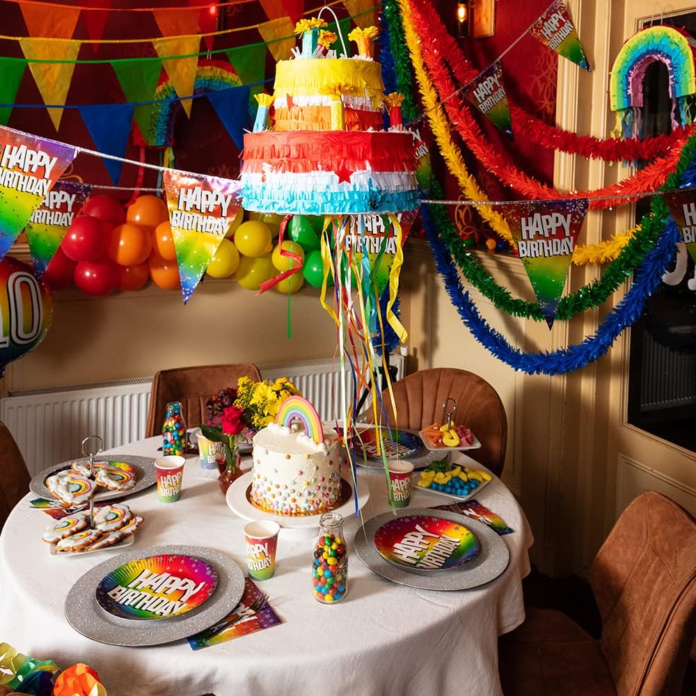Boland - Fransen Girlande, Länge 10 Meter, Hängedekoration aus Kunststoff, Mottoparty, Geburstag, Ho
